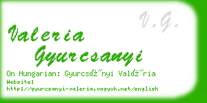 valeria gyurcsanyi business card